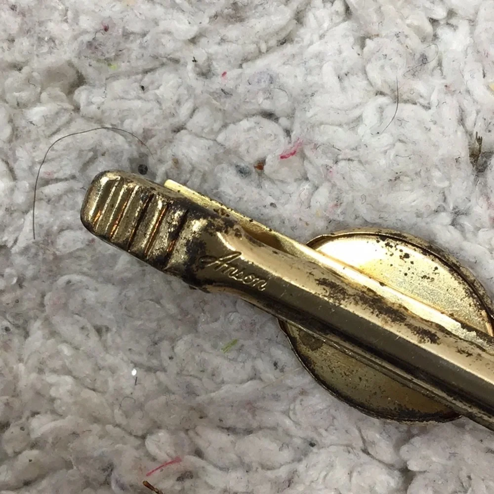Vintage Anson fly fishing tie clip & cuff links set